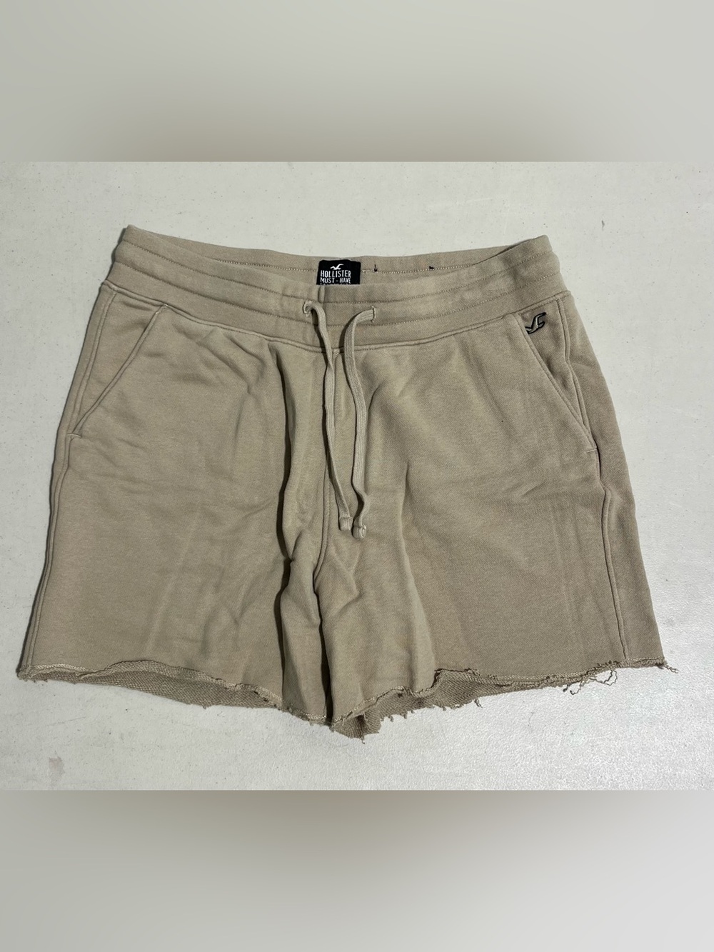 Hollister Neutral Tan Everyday Shorts with Logo Tag